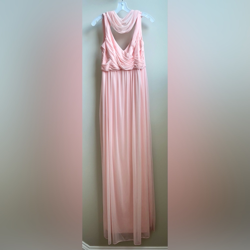 DAVID’s BRIDAL Celebrate DB Studios Pink Size 8 Drape Bridesmaid’s Dress